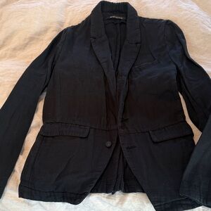 Nice Collective Black Cotton Blazer